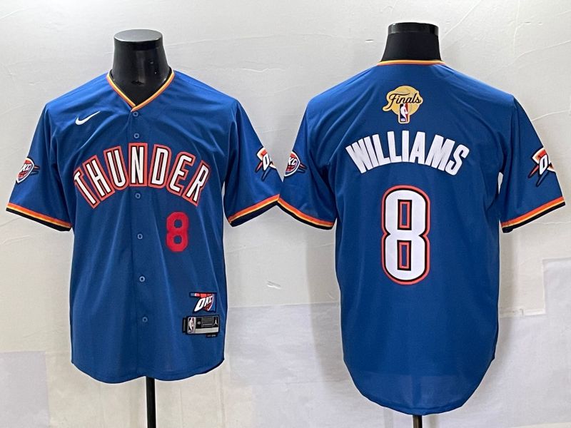 Men 2025 Oklahoma City Thunder #8 Williams Blue Nike Joint Name NBA Jersey style 3->oklahoma city thunder->NBA Jersey